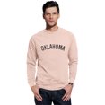 thumbnail image 1 of Daxton Oklahoma Sweatshirt Athletic Fit Pullover Crewneck French Terry Fabric, Peach Sweatshirt Black Letters, XS, 1 of 3
