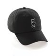 thumbnail image 1 of Daxton Old English 3D Alphabet Letters Numbers Initial Baseball Dad Hat - Black, Number 5, 1 of 2