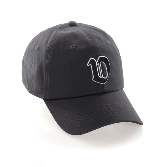 Daxton Old English 3D Alphabet Letters Numbers Initial Baseball Dad Hat - Charcoal,Letter V