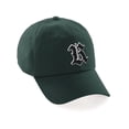 thumbnail image 1 of Daxton Old English 3D Alphabet Letters Numbers Initial Baseball Dad Hat - Hunter Green, Letter R, 1 of 2