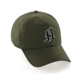 thumbnail image 1 of Daxton Old English 3D Alphabet Letters Numbers Initial Baseball Dad Hat - Olive, Letter A, 1 of 2