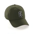 thumbnail image 1 of Daxton Old English 3D Alphabet Letters Numbers Initial Baseball Dad Hat - Olive, Letter K, 1 of 2