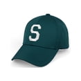 thumbnail image 1 of Daxton Performance Cool Tech Baseball Hat - Dusk Teal Cap, Silver Logo Letter S, 1 of 3