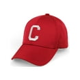 thumbnail image 1 of Daxton Performance Cool Tech Baseball Hat - Red Cap, Silver Logo Letter C, 1 of 3