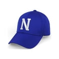 thumbnail image 1 of Daxton Performance Cool Tech Baseball Hat - Royal Cap, Silver Logo Letter N, 1 of 3