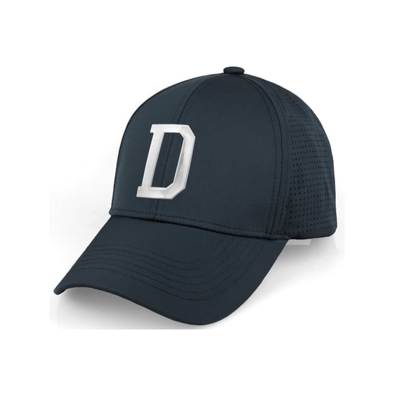 Daxton Performance Cool Tech Baseball Hat - Stone Green Cap, Silver Logo Letter D
