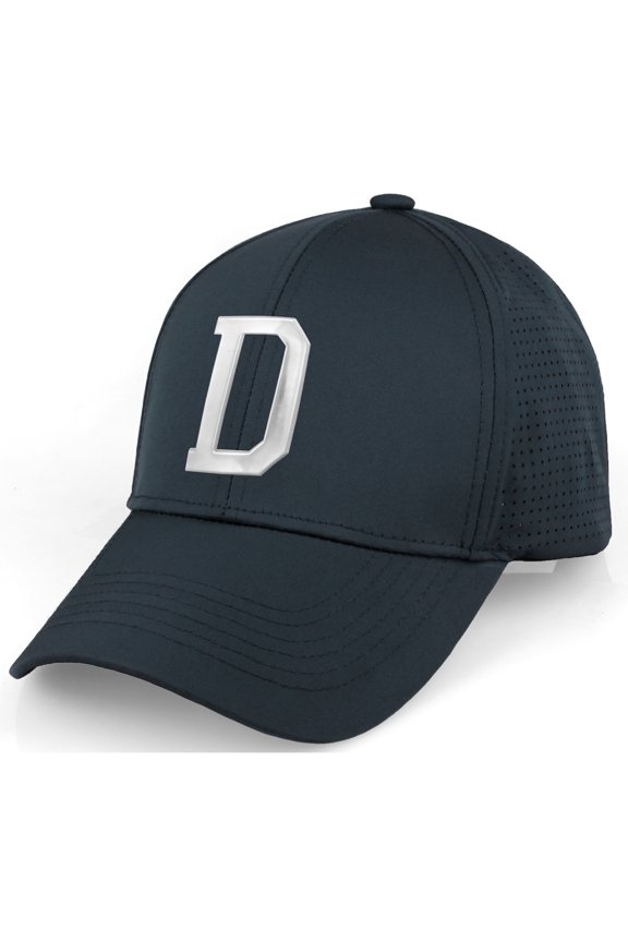 Performance Cool Tech Baseball Hat - Stone Green Cap, Silver Logo Letter D