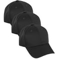 thumbnail image 1 of Daxton Performance Hat High Profile Structured Baseball Cap 3 Pack - Black,Black,Black, 1 of 6