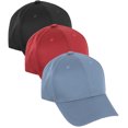 thumbnail image 1 of Daxton Performance Hat High Profile Structured Baseball Cap 3 Pack - Black,Red,Denim, 1 of 1
