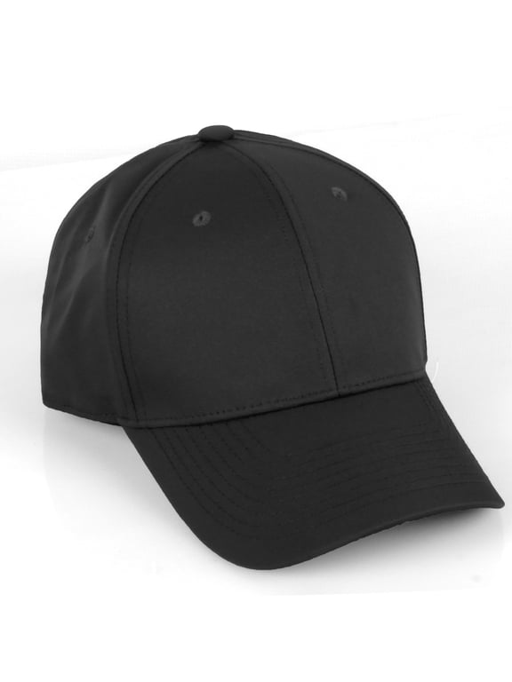 Performance Hat High Profile Structured Baseball Cap, Black
