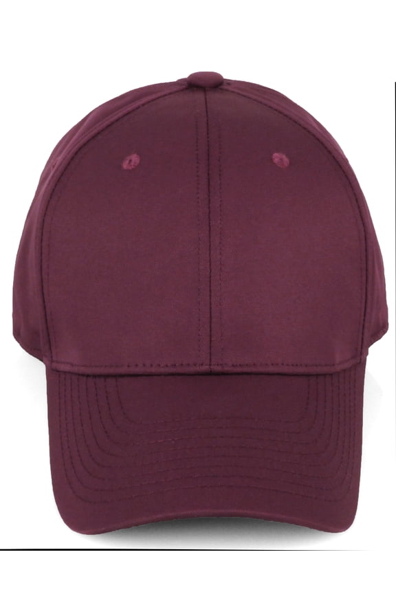 Performance Hat High Profile Structured Baseball Cap, Burgundy