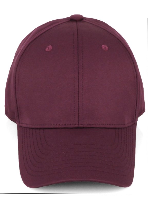 Performance Hat High Profile Structured Baseball Cap, Burgundy