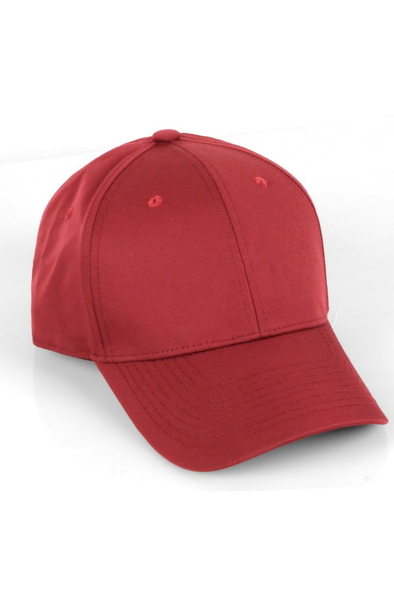 Performance Hat High Profile Structured Baseball Cap, Red