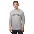 thumbnail image 1 of Daxton Pittsburgh Sweatshirt Fit Pullover Crewneck French Terry Fabric, HthGrey Sweatshirt Black Letters, 2XL, 1 of 3