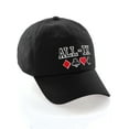 thumbnail image 1 of Daxton Poker Holdem Lucky Cards Baseball Unstructured Cap, Black Hat, All-In, 1 of 5