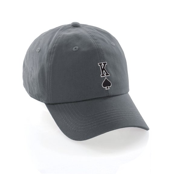 Daxton Poker Holdem Lucky Cards Baseball Unstructured Cap, Charcoal Hat, Poker Line