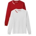 thumbnail image 1 of Daxton Premium Arkansas Men Long Sleeves T Shirt Ultra Soft Medium Weight Cotton, 2Pk Red White White Red 2XL, 1 of 6