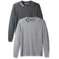 thumbnail image 1 of Daxton Premium Austin Men Long Sleeves T Shirt Ultra Soft Medium Weight Cotton, 2Pk HCharcoal White Hgray Black Small, 1 of 6