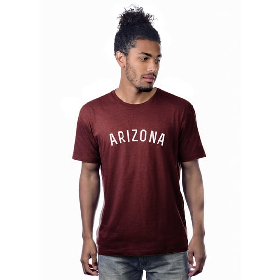 Daxton Premium Basic Crew Neck Short Sleeve Tshirt Cities Arizona Letter - CherryHth White-XX-Large