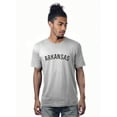 thumbnail image 1 of Daxton Premium Basic Crew Neck Short Sleeve Tshirt Cities Arkansas  Letter - HthGray Black-X-Small, 1 of 2