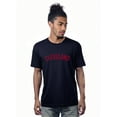 thumbnail image 1 of Daxton Premium Basic Crew Neck Short Sleeve Tshirt Cities Cleveland Letter - Navy Red-X-Large, 1 of 1