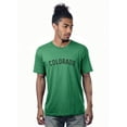 thumbnail image 1 of Daxton Premium Basic Crew Neck Short Sleeve Tshirt Cities Colorado  Letter - Kelly Black-Large, 1 of 2