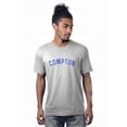 thumbnail image 1 of Daxton Premium Basic Crew Neck Short Sleeve Tshirt Cities Compton  Letter - HthGray Royal-Large, 1 of 2