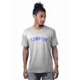 thumbnail image 1 of Daxton Premium Basic Crew Neck Short Sleeve Tshirt Cities Compton  Letter - HthGray Royal-X-Small, 1 of 2