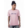 thumbnail image 1 of Daxton Premium Basic Crew Neck Short Sleeve Tshirt Cities Dallas  Letter - Pink Navy-X-Small, 1 of 2
