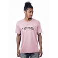 thumbnail image 1 of Daxton Premium Basic Crew Neck Short Sleeve Tshirt Cities East Coast  Letter - Pink Black-X-Large, 1 of 2
