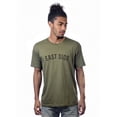 thumbnail image 1 of Daxton Premium Basic Crew Neck Short Sleeve Tshirt Cities East Side  Letter - Olive Black-Medium, 1 of 2