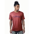 thumbnail image 1 of Daxton Premium Basic Crew Neck Short Sleeve Tshirt Cities Florida  Letter - HthRed Navy-XXX-Large, 1 of 2