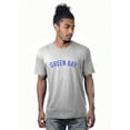 thumbnail image 1 of Daxton Premium Basic Crew Neck Short Sleeve Tshirt Cities Green Bay  Letter - HthGray Royal-X-Small, 1 of 2