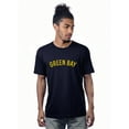 thumbnail image 1 of Daxton Premium Basic Crew Neck Short Sleeve Tshirt Cities Green Bay  Letter - Navy Gold-XXX-Large, 1 of 2