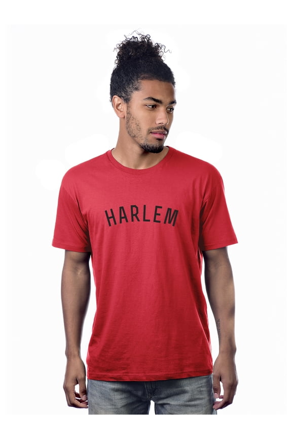 Premium Basic Crew Neck Short Sleeve Tshirt Cities Harlem Letter