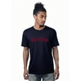 thumbnail image 1 of Daxton Premium Basic Crew Neck Short Sleeve Tshirt Cities Houston  Letter - Navy Red-X-Large, 1 of 2