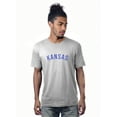 thumbnail image 1 of Daxton Premium Basic Crew Neck Short Sleeve Tshirt Cities Kansas  Letter - HthGrey Royal-XX-Large, 1 of 2