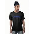 thumbnail image 1 of Daxton Premium Basic Crew Neck Short Sleeve Tshirt Cities Los Angeles  Letter - Black Royal-Medium, 1 of 2