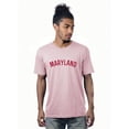 thumbnail image 1 of Daxton Premium Basic Crew Neck Short Sleeve Tshirt Cities Maryland  Letter - Pink Red-Medium, 1 of 2