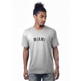 thumbnail image 1 of Daxton Premium Basic Crew Neck Short Sleeve Tshirt Cities Miami  Letter - HthGrey Black-XXX-Large, 1 of 2