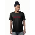 thumbnail image 1 of Daxton Premium Basic Crew Neck Short Sleeve Tshirt Cities New York  Letter - Black Red-Small, 1 of 2