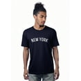 thumbnail image 1 of Daxton Premium Basic Crew Neck Short Sleeve Tshirt Cities New York  Letter, 1 of 2