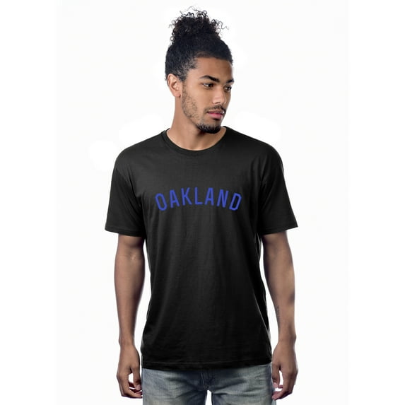 Daxton Premium Basic Crew Neck Short Sleeve Tshirt Cities Oakland Letter - Black Royal-XXX-Large