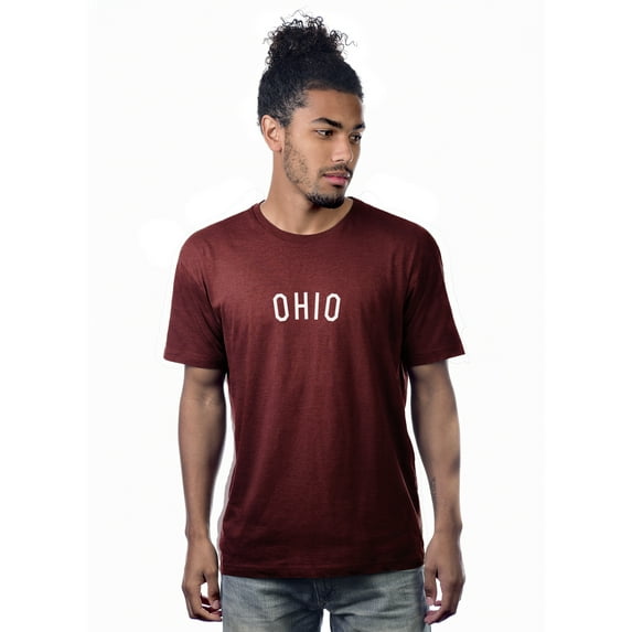 Daxton Premium Basic Crew Neck Short Sleeve Tshirt Cities Ohio Letter - CherryHth White-X-Large