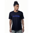 thumbnail image 1 of Daxton Premium Basic Crew Neck Short Sleeve Tshirt Cities Oklahoma  Letter - Navy Royal-X-Large, 1 of 2