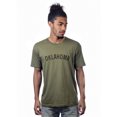 thumbnail image 1 of Daxton Premium Basic Crew Neck Short Sleeve Tshirt Cities Oklahoma  Letter - Olive Black-Large, 1 of 2