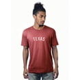 thumbnail image 1 of Daxton Premium Basic Crew Neck Short Sleeve Tshirt Cities Texas  Letter - HthRed White-XX-Large, 1 of 2