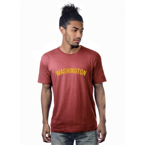 Daxton Premium Basic Crew Neck Short Sleeve Tshirt Cities Washington Letter - HthRed Gold-Medium