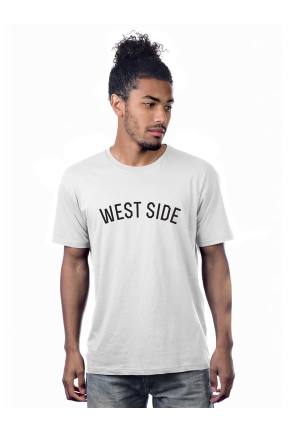 Premium Basic Crew Neck Short Sleeve Tshirt Cities West Side  Letter