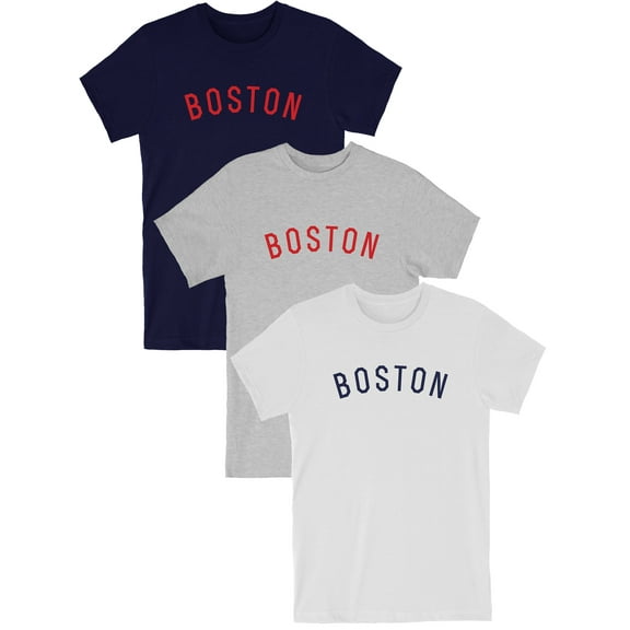 Daxton Premium Boston Nation Tshirt Short Sleeves Crew Neck Cotton Tee